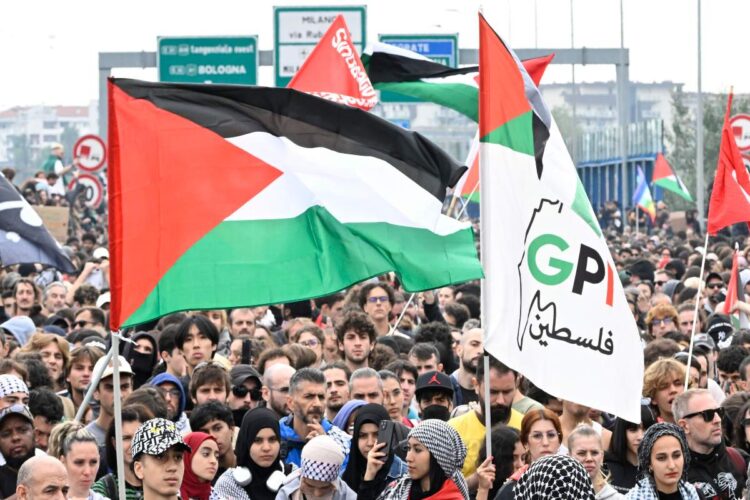 Corteo a Milano per Gaza