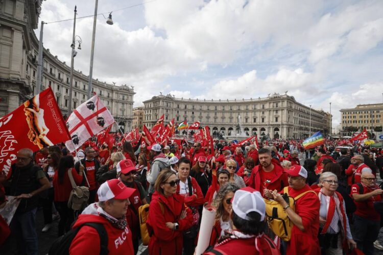 Corteo della CGIL a Roma