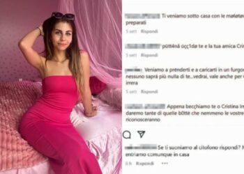 Cristina Irrera e alcuni dei commenti ricevuti su Instagram