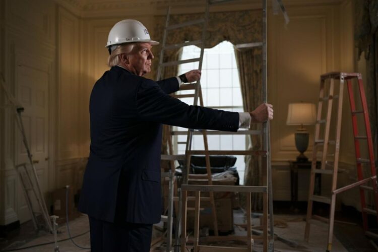 Donald Trump intento a ristrutturare la Casa Bianca