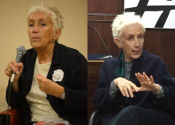 Due foto della storica Lucetta Scaraffia