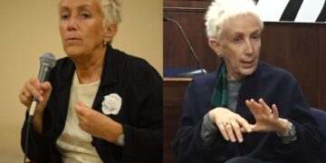 Due foto della storica Lucetta Scaraffia