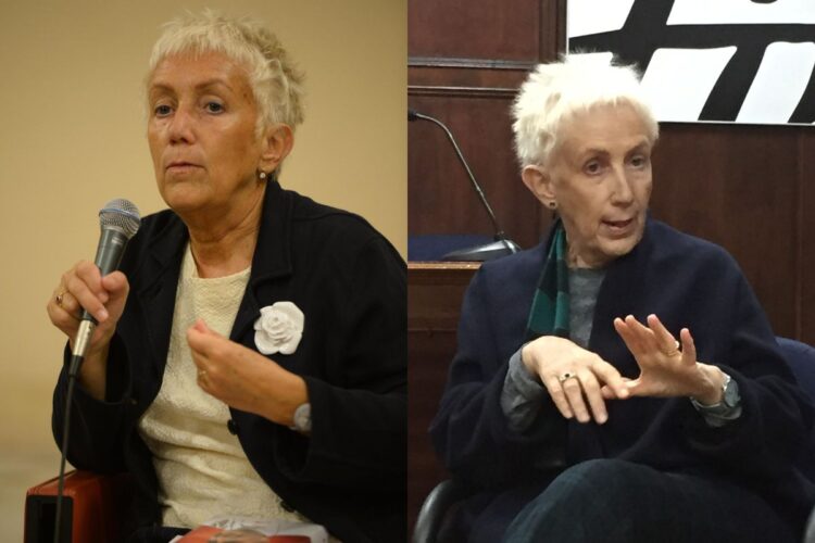 Due foto della storica Lucetta Scaraffia