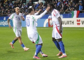 Federico Dimarco, Giacomo Raspadori and Moise Kean of Italy@ANSA