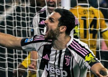 Federico Gatti esulta dopo il gol nella vittoria contro l'Udinese