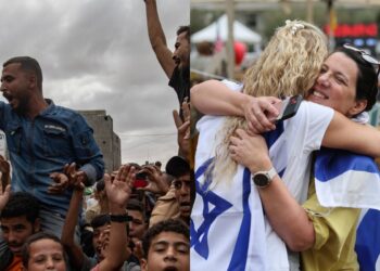 Festeggiamenti a Gaza e Israele