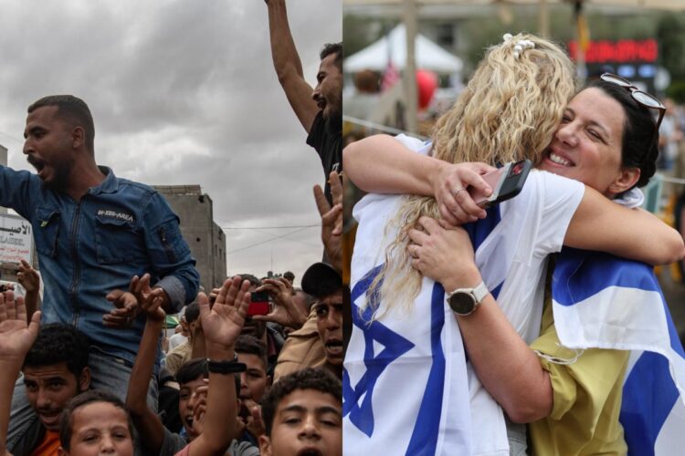 Festeggiamenti a Gaza e Israele