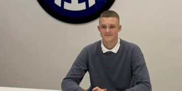 Henrikas Adomavicius giovane portiere dell'Inter