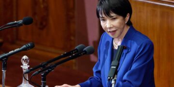 Il primo ministro giapponese Sanae Takaichi