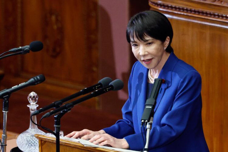 Il primo ministro giapponese Sanae Takaichi