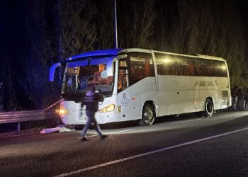 Il pullman sul quale viaggiavano i tifosi del Pistoia Basket