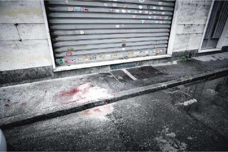 Il punto di via Sabotino, a Collegno (TO), dove notte Marco Veronese è stato ucciso a coltellate
