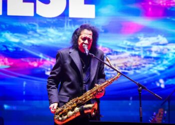 James Senese durante il concerto in piazza Municipio a Napoli 1 Gennaio