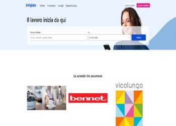 La homepage di Infojobs Italia