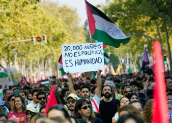 La protesta pro-Pal a Barcellona