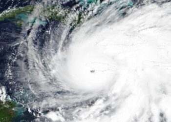 L'uragano Melissa in una immagine satellitare