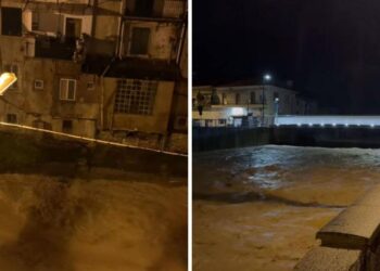 Nubifragio a Carrara