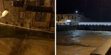 Nubifragio a Carrara