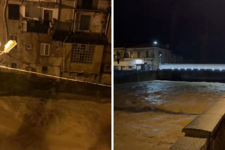 Nubifragio a Carrara