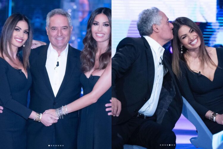 Mario Gregoraci assieme alle figlie