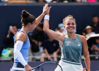 Sara Errani e Jasmine Paolini festeggiano