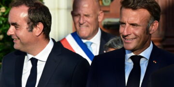 Sebastien Lecornu and France's President Emmanuel Macron@ANSA