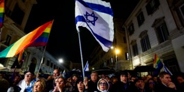 Sit-in contro l'antisemitismo a Roma
