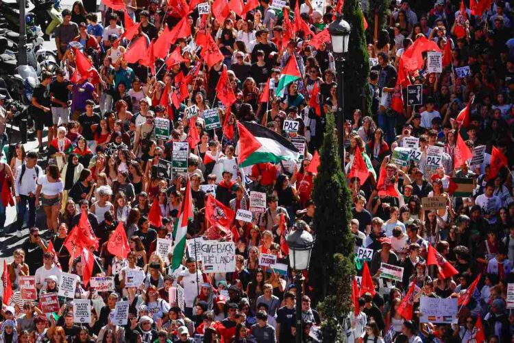 Una manifestazione per Gaza a Madrid