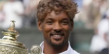 Will Smith in un fotomontaggio con il corpo di Jannik Sinner