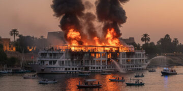 Egitto, incendio su nave da crociera