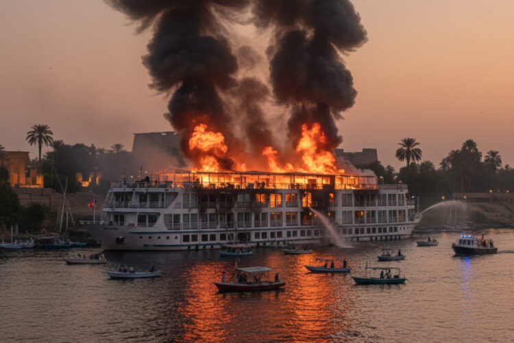 Egitto, incendio su nave da crociera