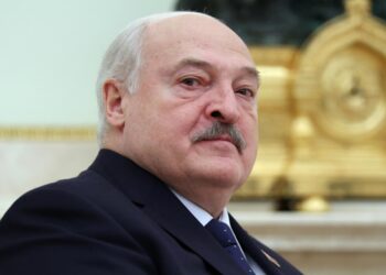 Un primo piano di Alexander Lukashenko, presidente della Bielorussia