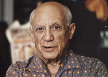 Un primo piano di Pablo Picasso
