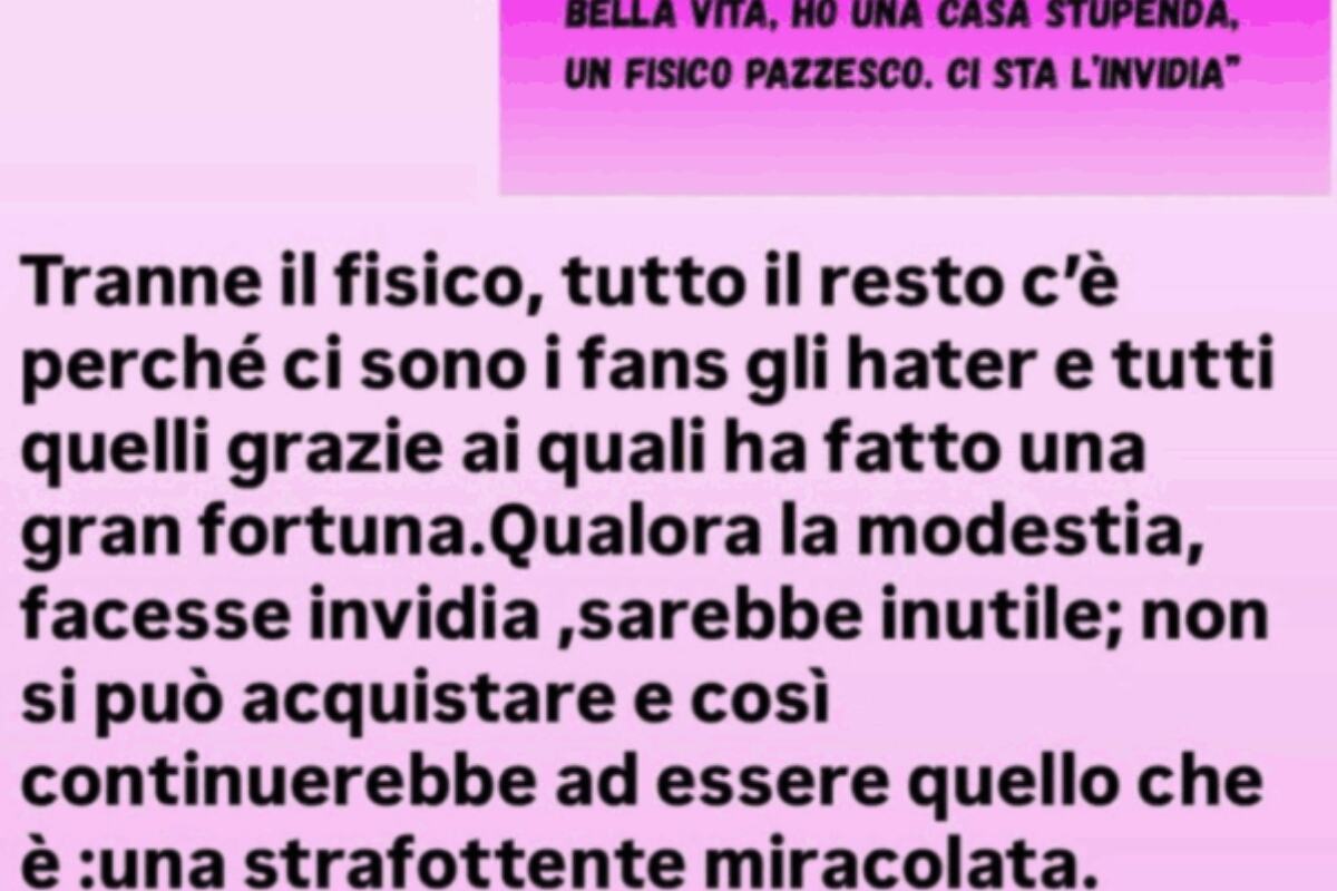 Il messaggio social di Raffaello Tonon contro Belen