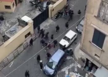 Scontri tra i tifosi del Napoli e dello Sporting