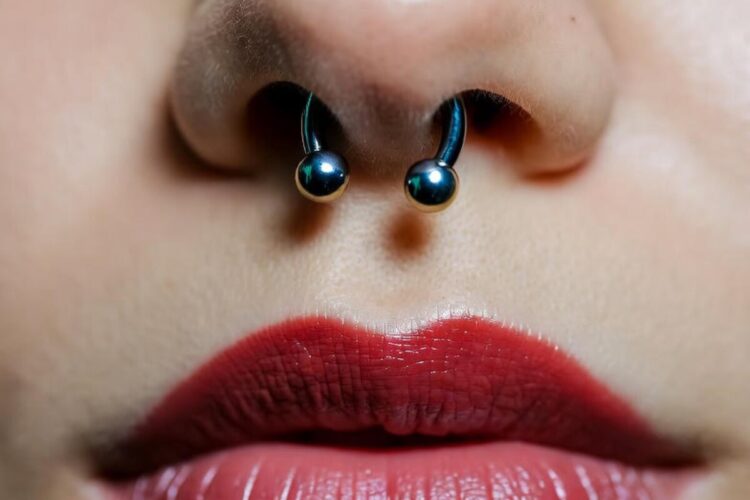 Septum piercing
