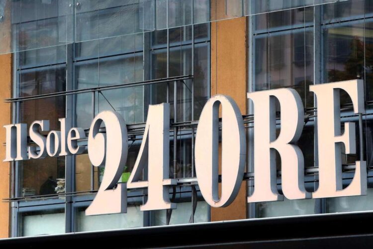 L'insegna della sede de "Il Sole 24 Ore"
