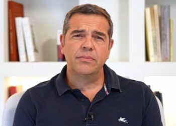 Un primo piano di Alexis Tsipras
