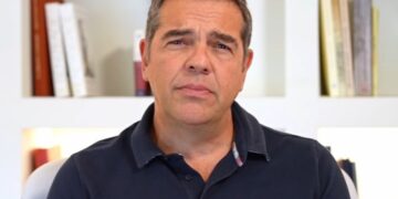 Un primo piano di Alexis Tsipras