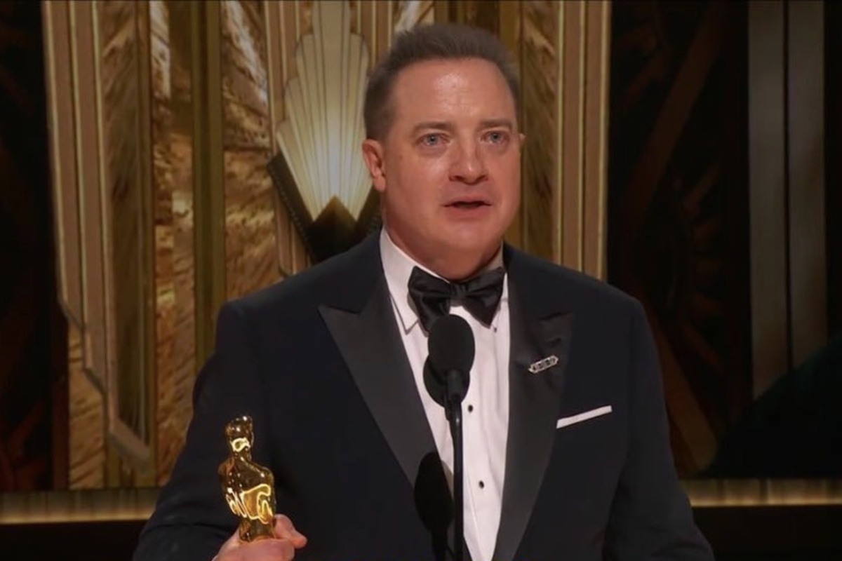 Brendan Fraser nel suo discorso dopo aver vinto l'Oscar
