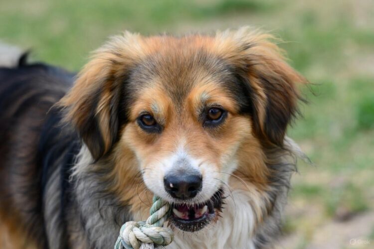 Cane con in bocca il suo giocattolo