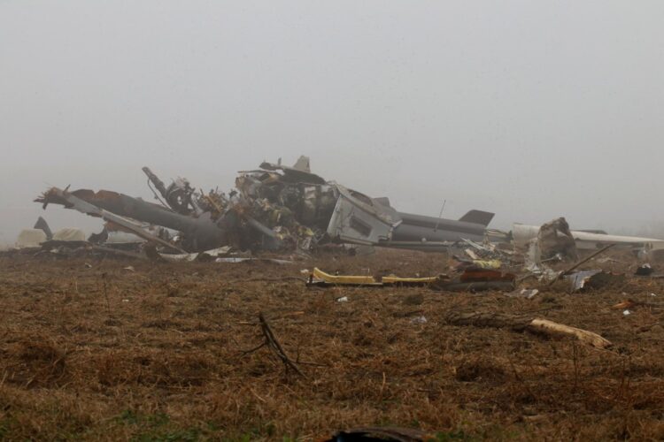 Elicottero caduto a Casalromano