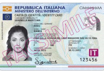 Facsimile della carta d'identità