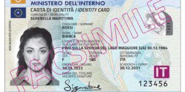 Facsimile della carta d'identità