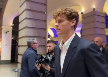 Jannik Sinner al Blu Carpet di Torino al media day delle Atp Finals 2025