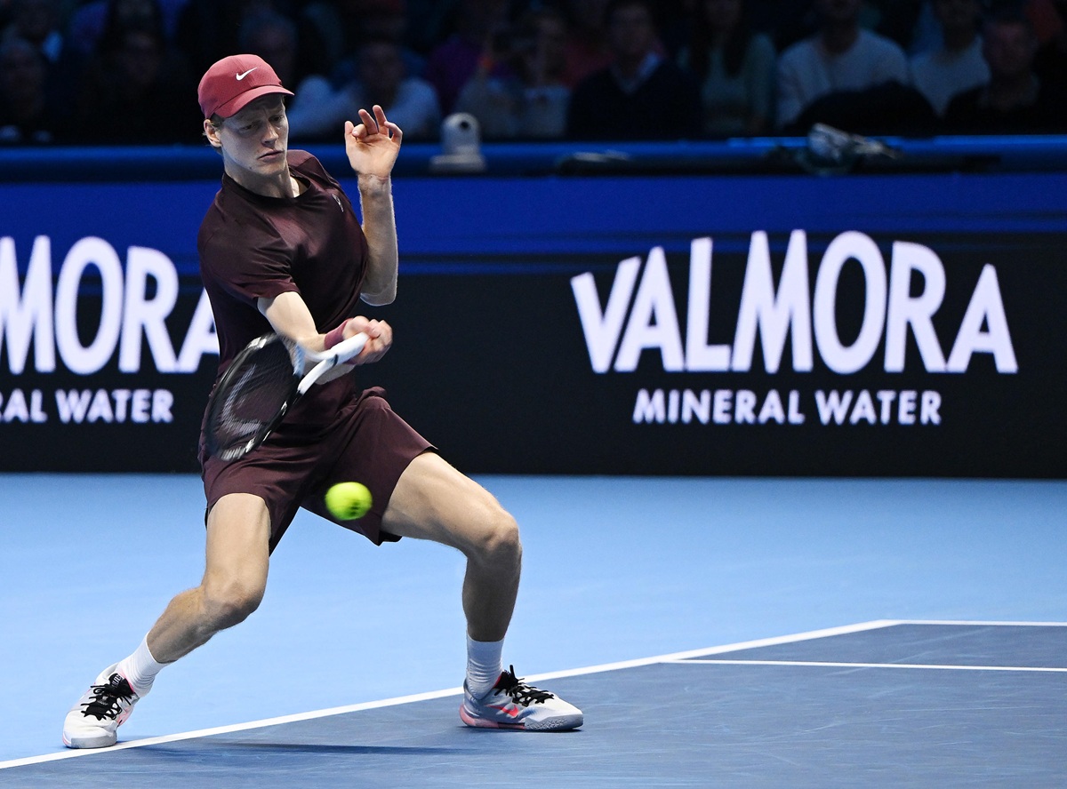 Jannik Sinner of Italy against JCarlos Alcaraz