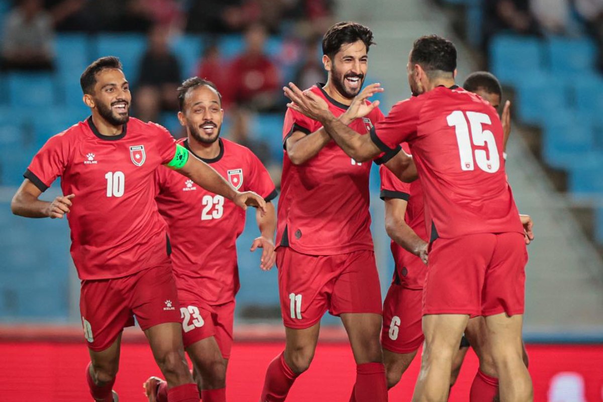 La festa della Nazionale di calcio della Giordania 