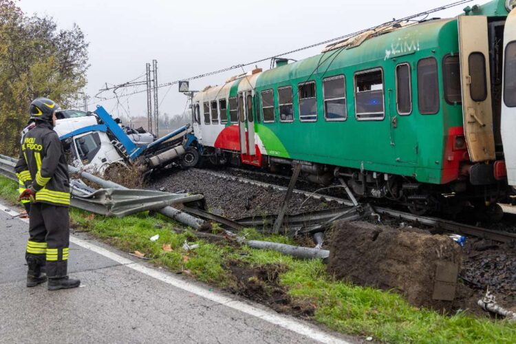 L'incidente che si è verificato a un passaggio a livello nel Ferrarese