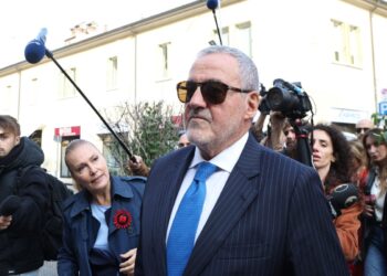 Mario Venditti in tribunale a Brescia