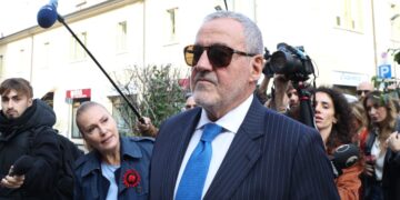 Mario Venditti in tribunale a Brescia